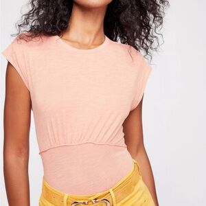 Free People- We The Free NWOT Coral- Orange Cap Sleeve Muscle Top